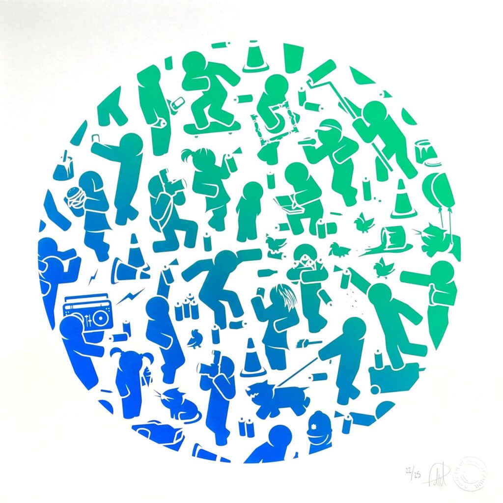 Festival Print - Blue/Green