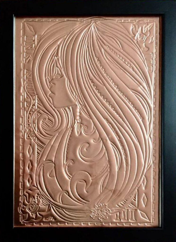 Ink Nouveau Copper Repousse