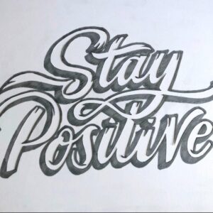 Stay Positive (papercut white)