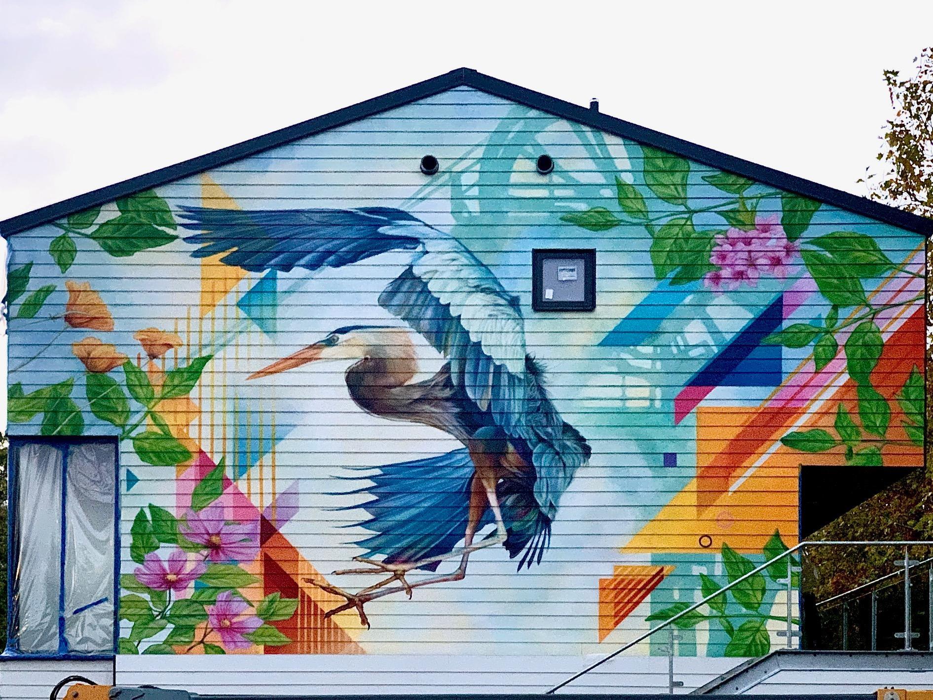 Hope Rise Heron Mural