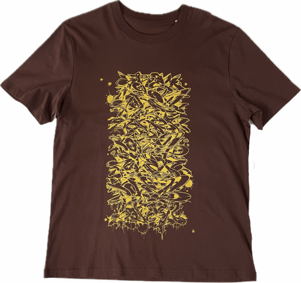 Stacked Red Brown Tee