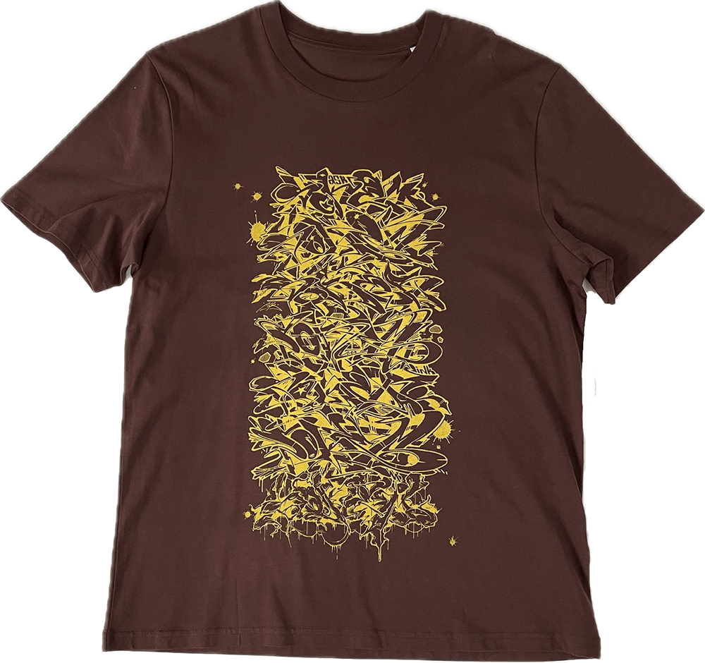 Stacked Red Brown Tee