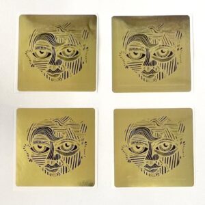 Gold Face Stickers