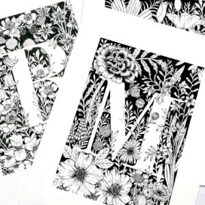 Floral Alphabet letters