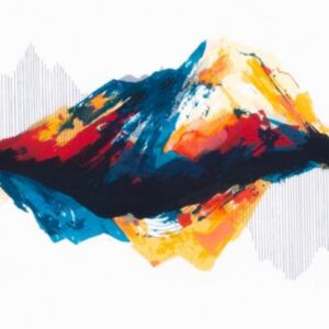 Mountainscape Orange and Blue