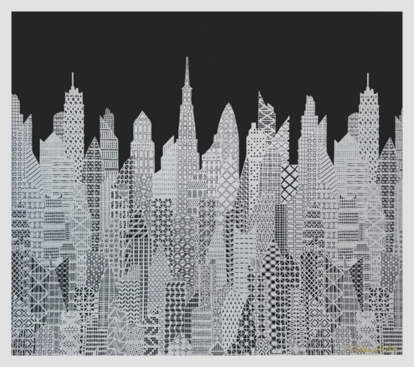 Cityscape Black and Silver