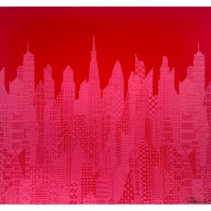 Cityscape Red and Pink
