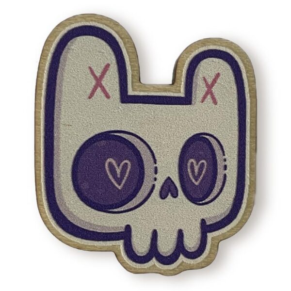 Bunny Skull Pin Badge