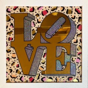 24ct Gold Leopard Print Love Park