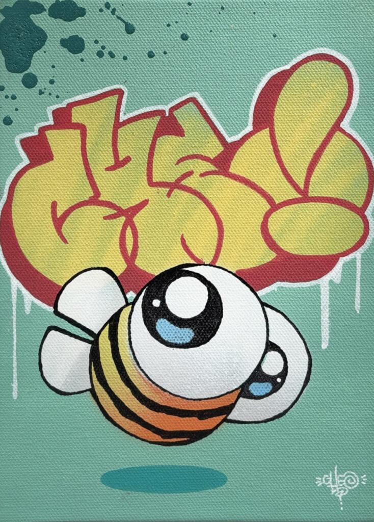 Bee Tag Mini Canvas