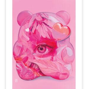Heart Eye Creatura Form: Pink Teddy