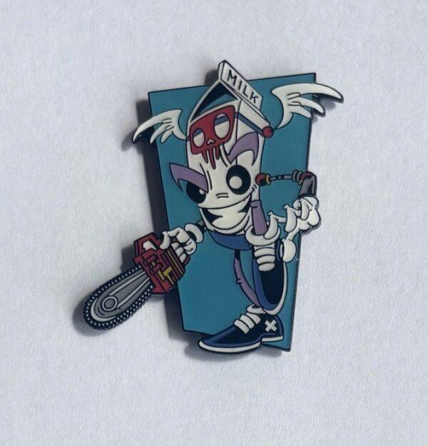 Milk Chainsaw pin badge