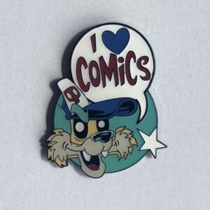 I Love Comics pin badge