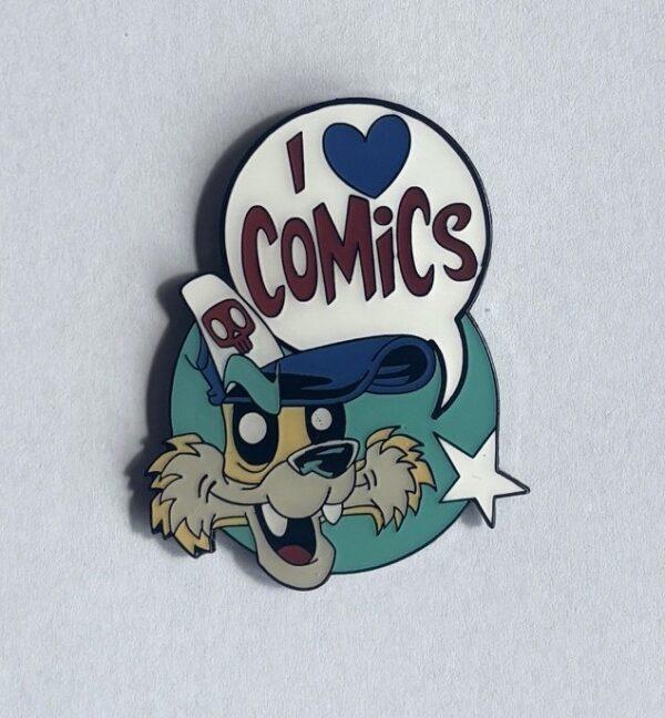 I Love Comics pin badge
