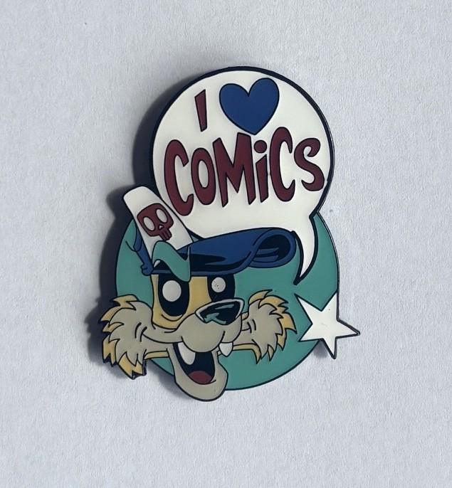 I Love Comics pin badge