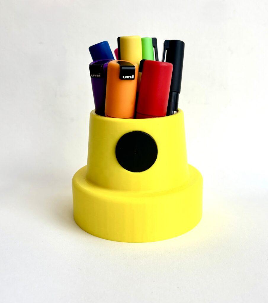 Yellow Spray Cap Organiser and POSCA Pen Pack
