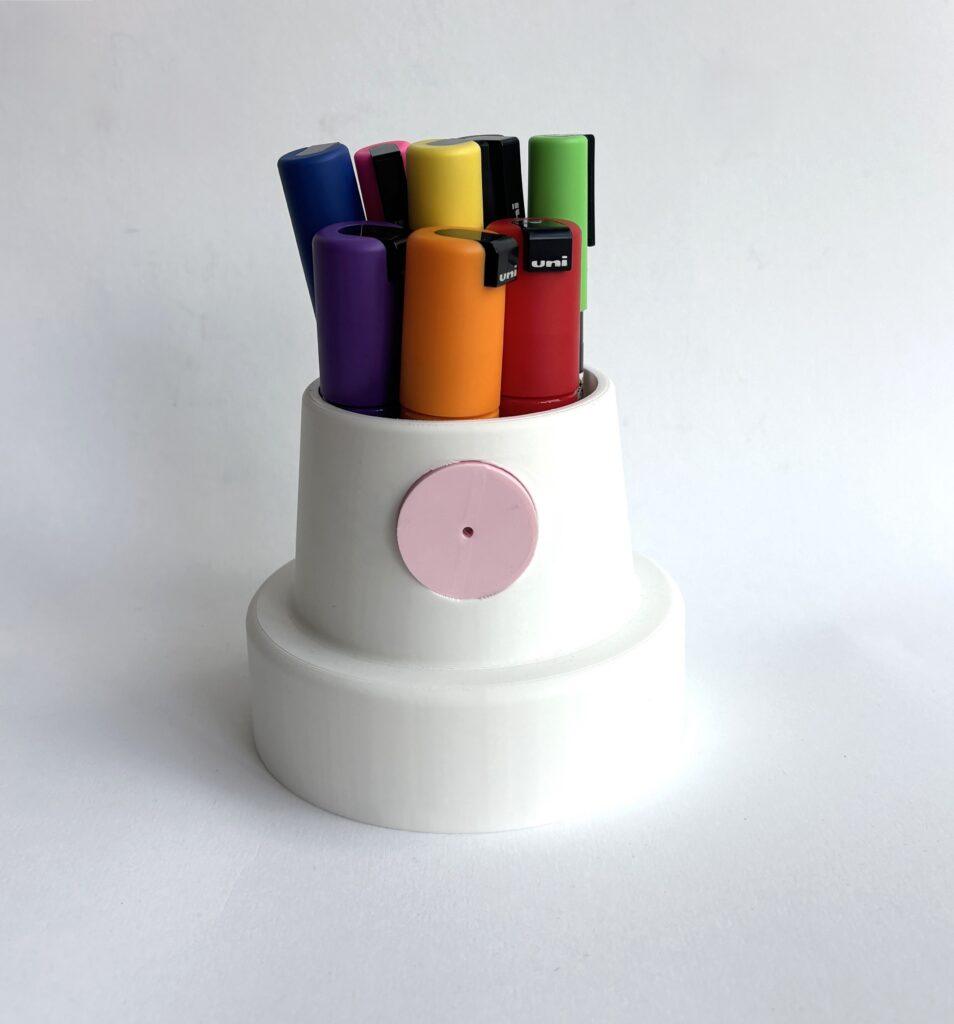 White Spray Cap Organiser and POSCA Pen Pack